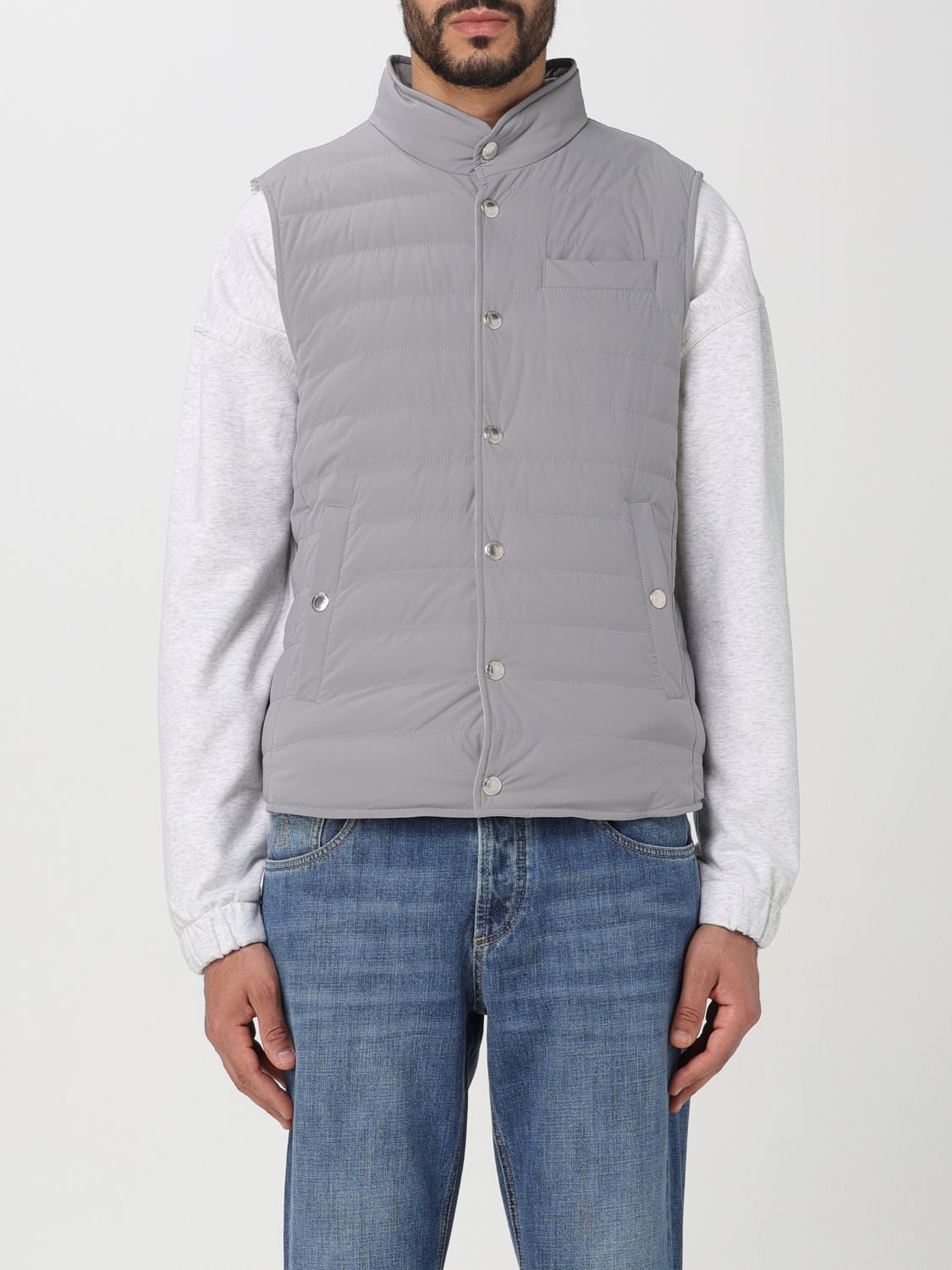 image of Brunello Cucinelli Suit Vest Men Grey (Size XL)