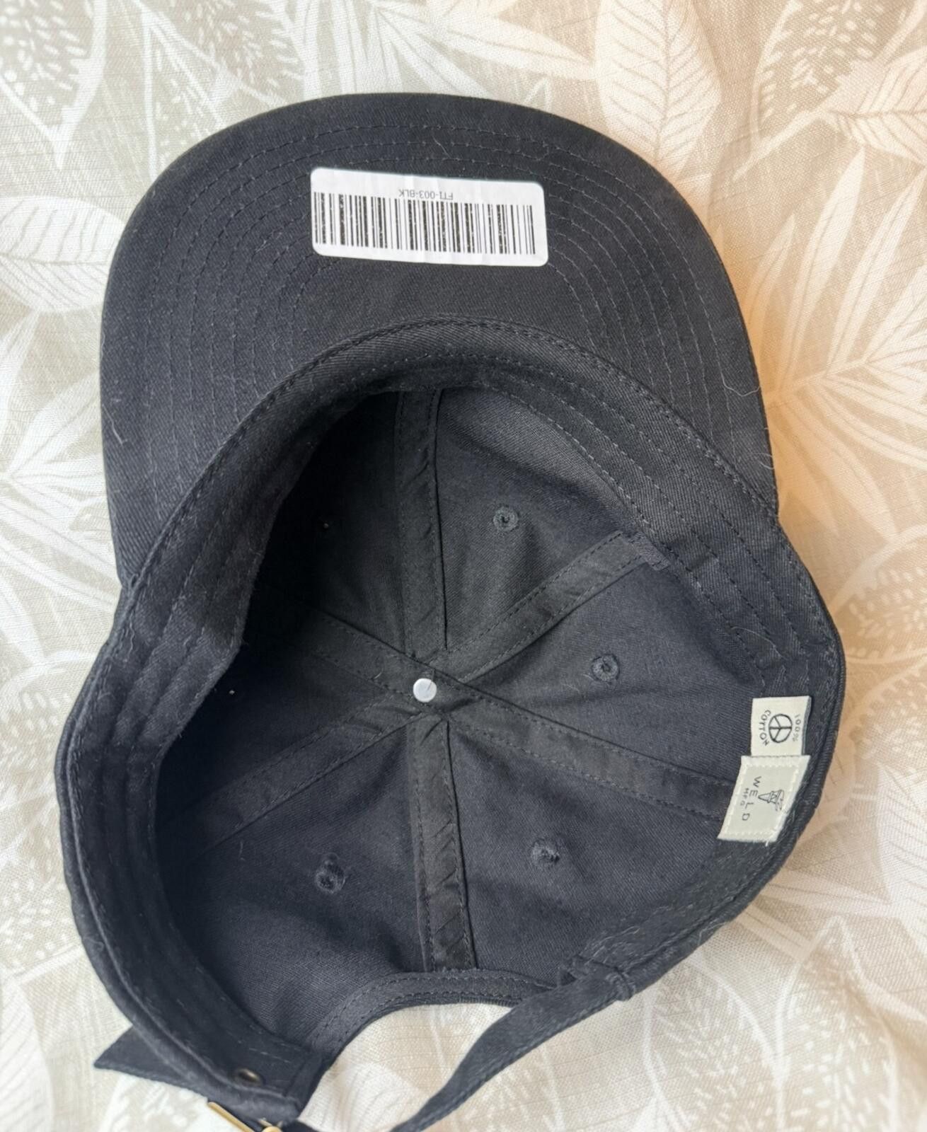Other WELD MFG Black Minimalist Strapback Cap 100% Cotton Size ONE SIZE - 4 Thumbnail