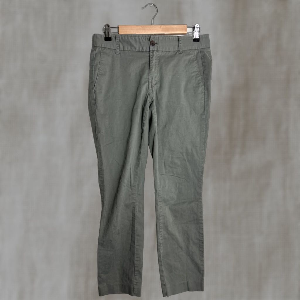 J.Crew J.CREW Pants Womens 4 Sage Green Frankie Stretch Chino Career Pants 30x27 Size 27" / US 4 / IT 40 - 1 Thumbnail