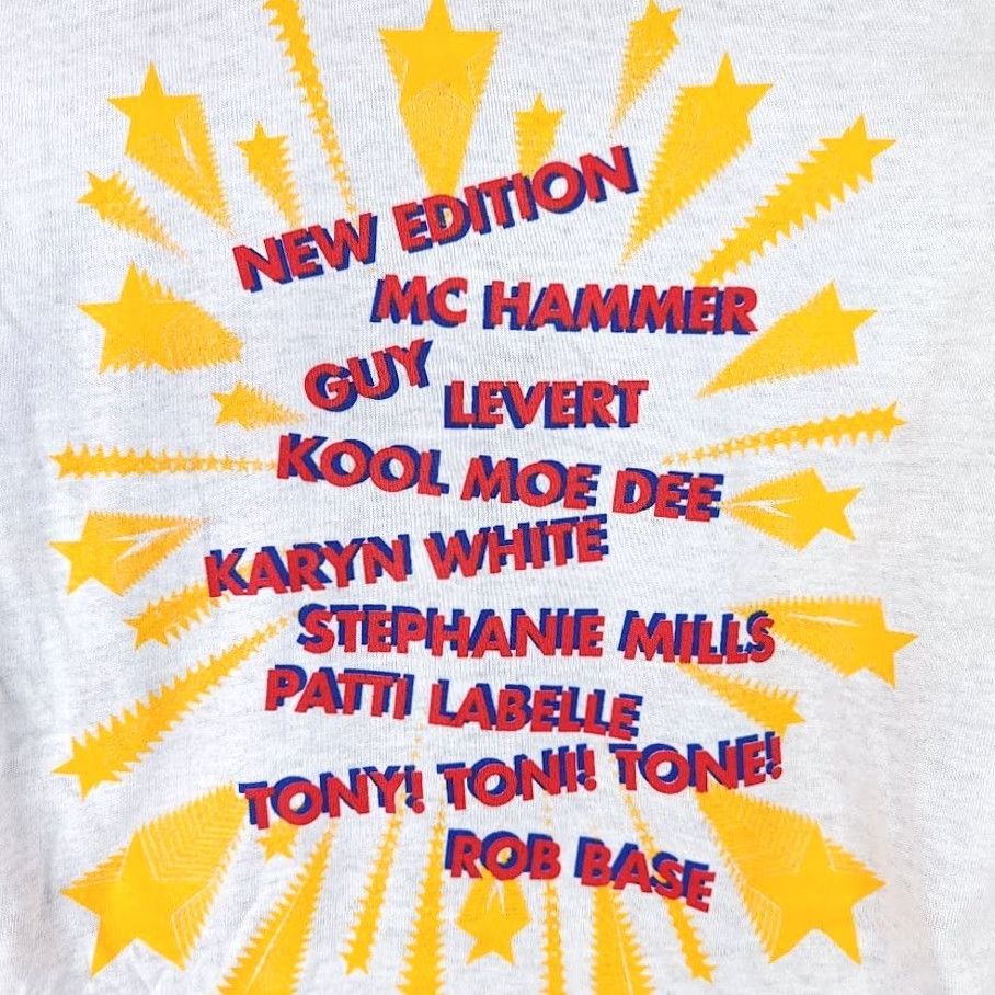 Hanes VINTAGE Hanes T Shirt Mens M White 80s New Edition MC Hammer Rob Base Made In USA Hip Hop Music Size US M / EU 48-50 / 2 - 6 Thumbnail