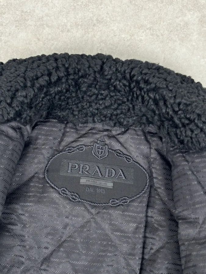 Prada AW2018 Prada Black Puffer Shearling Leather Jacket Size US M / EU 48-50 / 2 - 8 Thumbnail