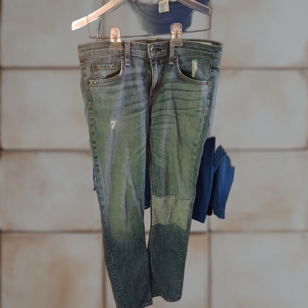 Rag & Bone VINTAGE rag & bone Jeans Women 27 Blue USA Tomboy Patches Bootcut Included Signs of Wear Size 27" / US 4 / IT 40 - 1 Thumbnail