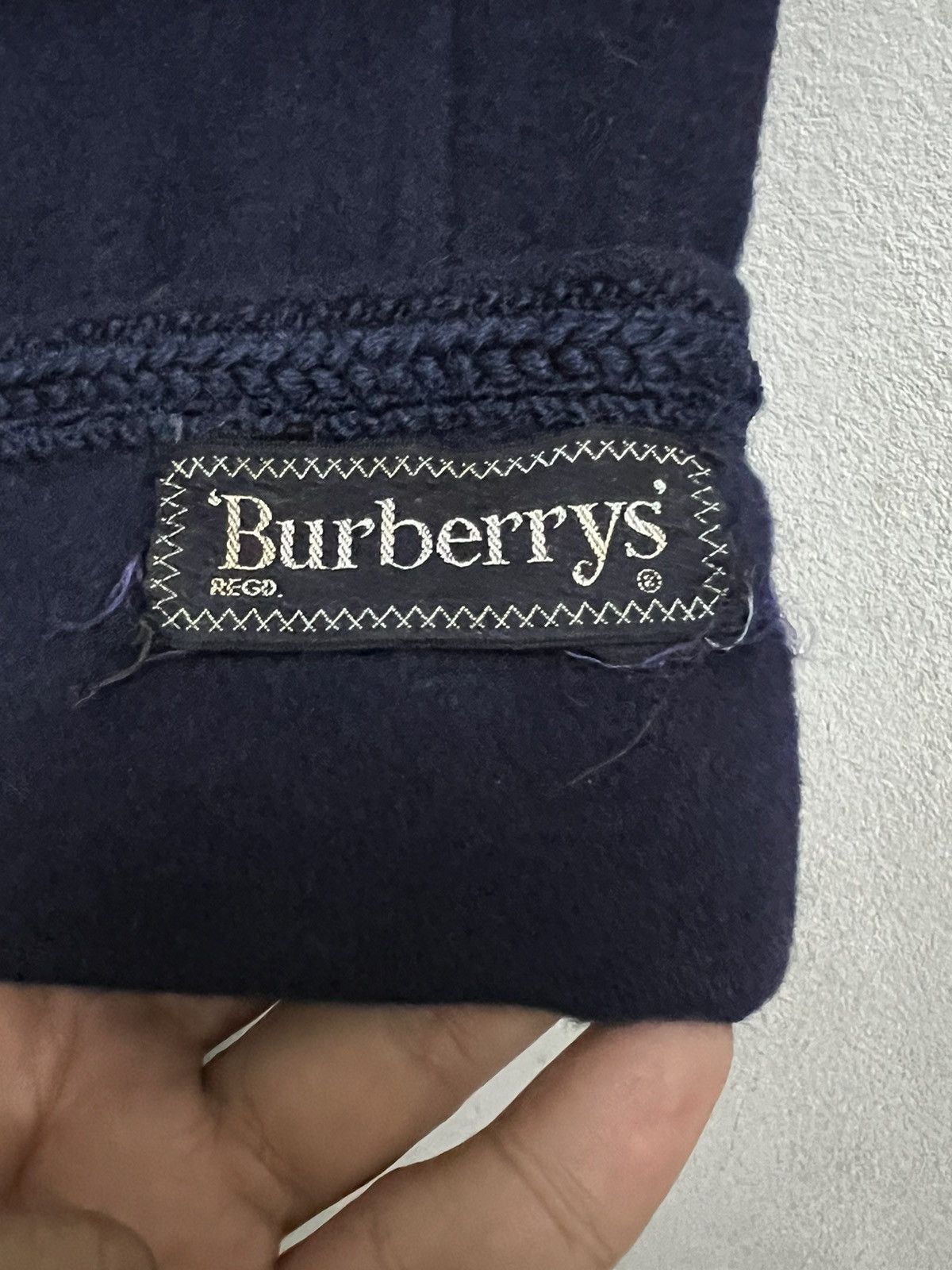 Burberry Nova Check blue navy Wool Long Jacket
