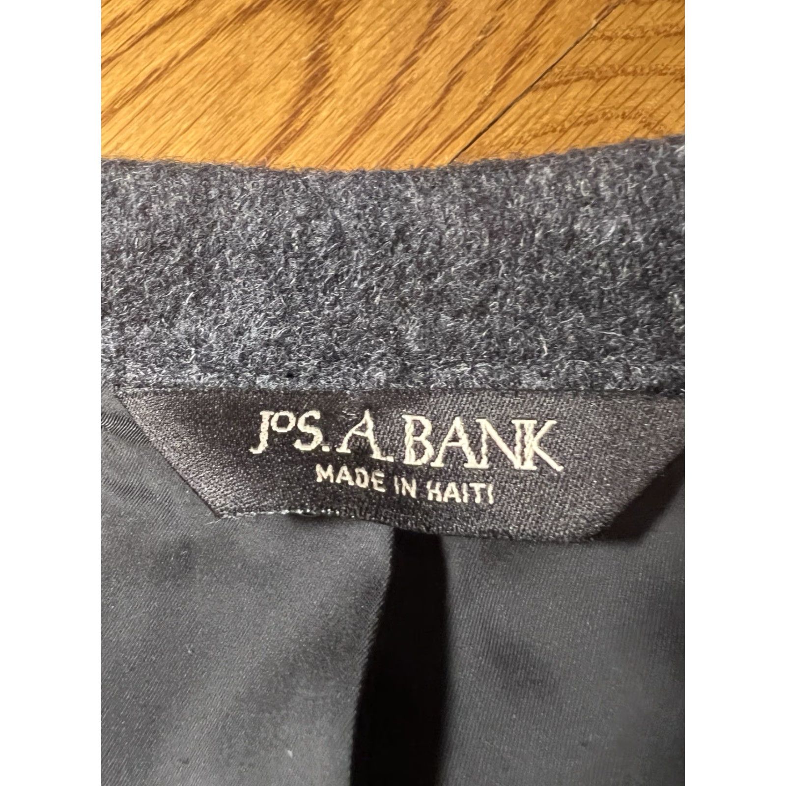 Jos. A. Bank Jos A Bank Men's Blazer Sport Coat Jacket 40L Camel Hair Charcoal Dark Heather Solid Size 40R - 2 Thumbnail