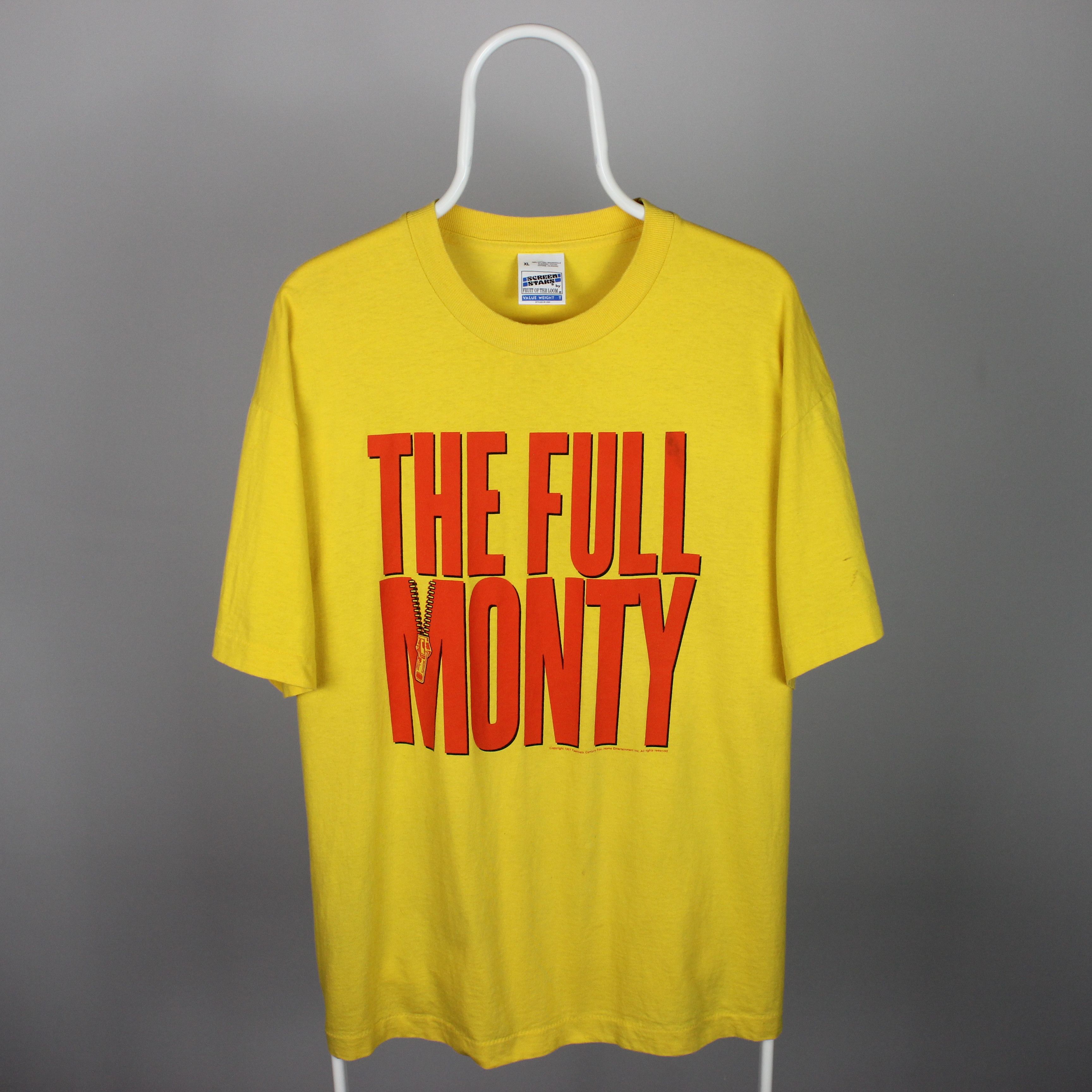 Vintage Full monty 1997 movie promotional shirt yellow single XL Size US XL / EU 56 / 4 - 3 Thumbnail
