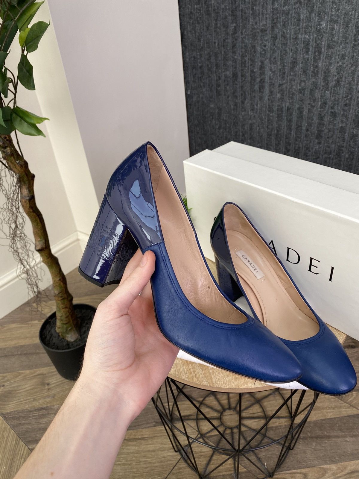 Casadei Casadei Blue Leather Pumps Heels Women’s Size US 9 / IT 39 - 1 Thumbnail