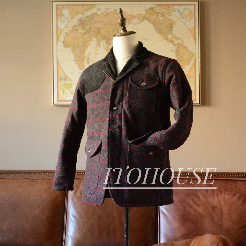THE H.W.DOG&CO. OLD DOG 23OZ Heavyweight Plaid Wool Jacket Size US XXS / EU 40 - 1 Thumbnail