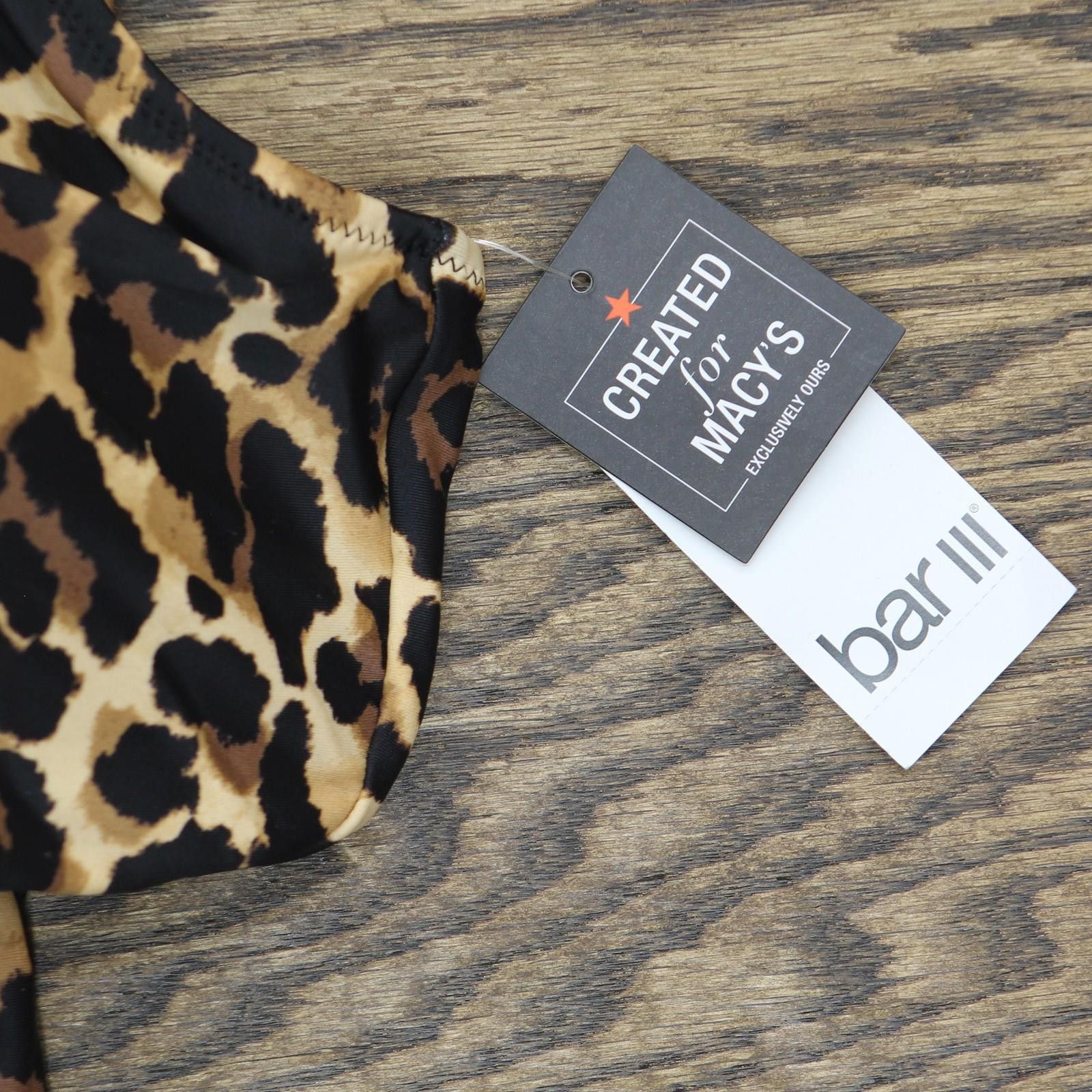 Bar III Nwt Bar Iii Womens Print One Piece Swimsuit Natural Brown L Size ONE SIZE - 3 Thumbnail