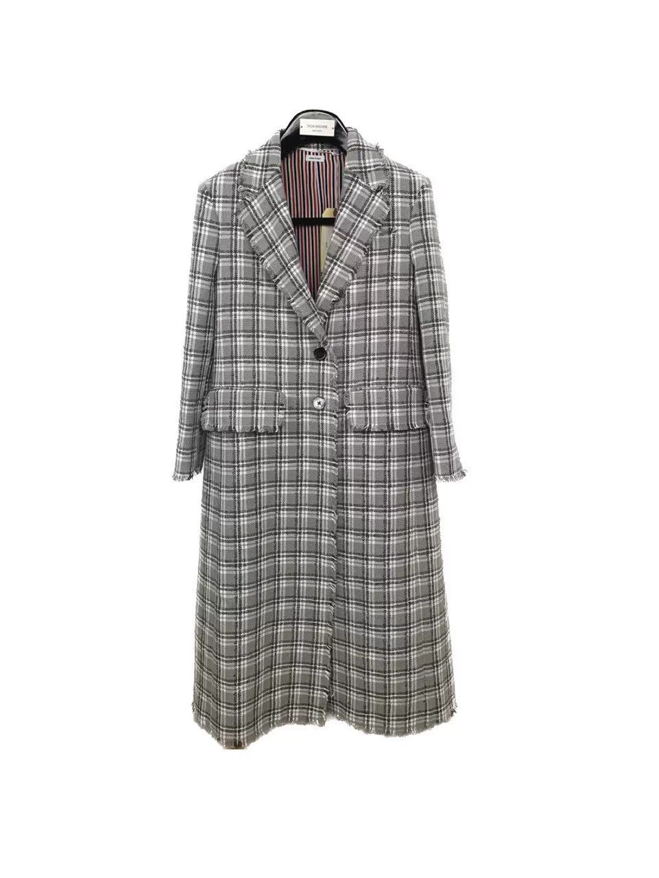 Thom Browne thom browne gray plaid overcoat with tags Size US M / EU 48-50 / 2 - 1 Thumbnail