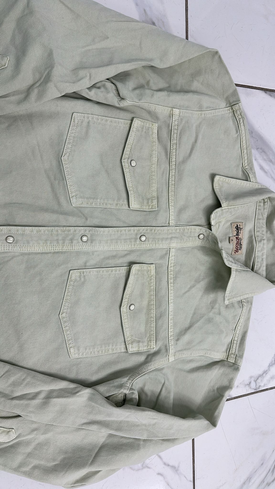 Stussy × Vintage Stüssy FW22 Western Denim Shirt Cream Medium Size US M / EU 48-50 / 2 - 2 Thumbnail