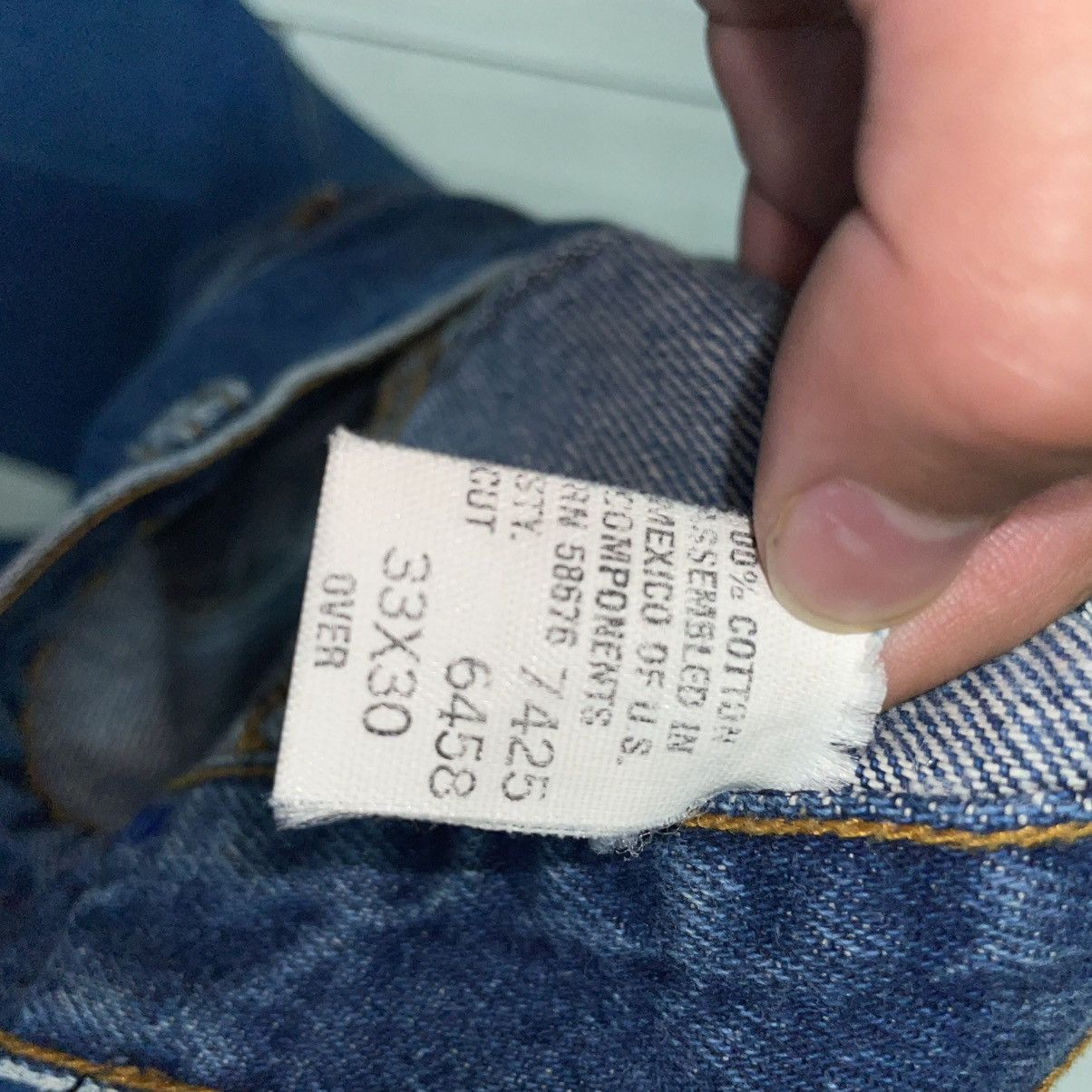 Vintage Vintage Mud Wash Denim Work Jeans Size US 32 / EU 48 - 3 Thumbnail