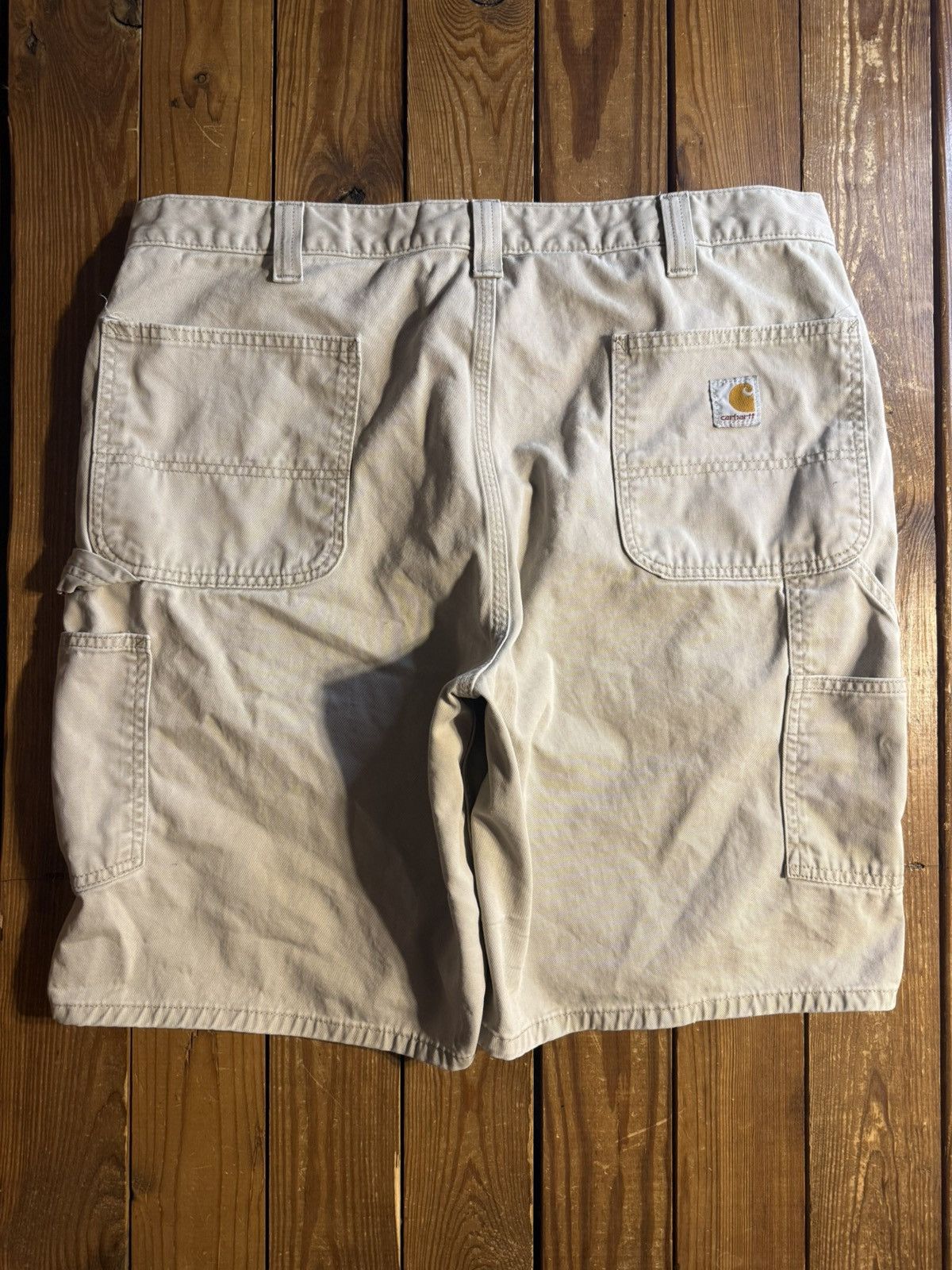 Carhartt Vintage Y2K Carhartt Tan Grey Work Shorts Size US 36 / EU 52 - 1 Thumbnail