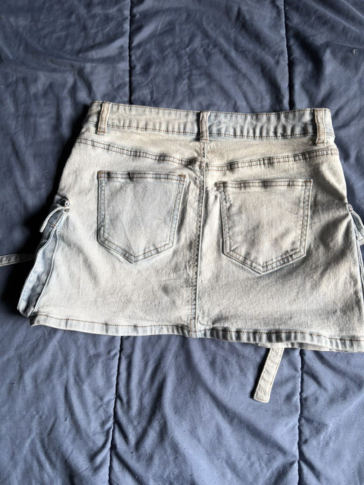 Other BBJ Los Angeles DenimSkirt Light Blue Strap Button Women's S Size 26" / US 2 / IT 38 - 6 Thumbnail