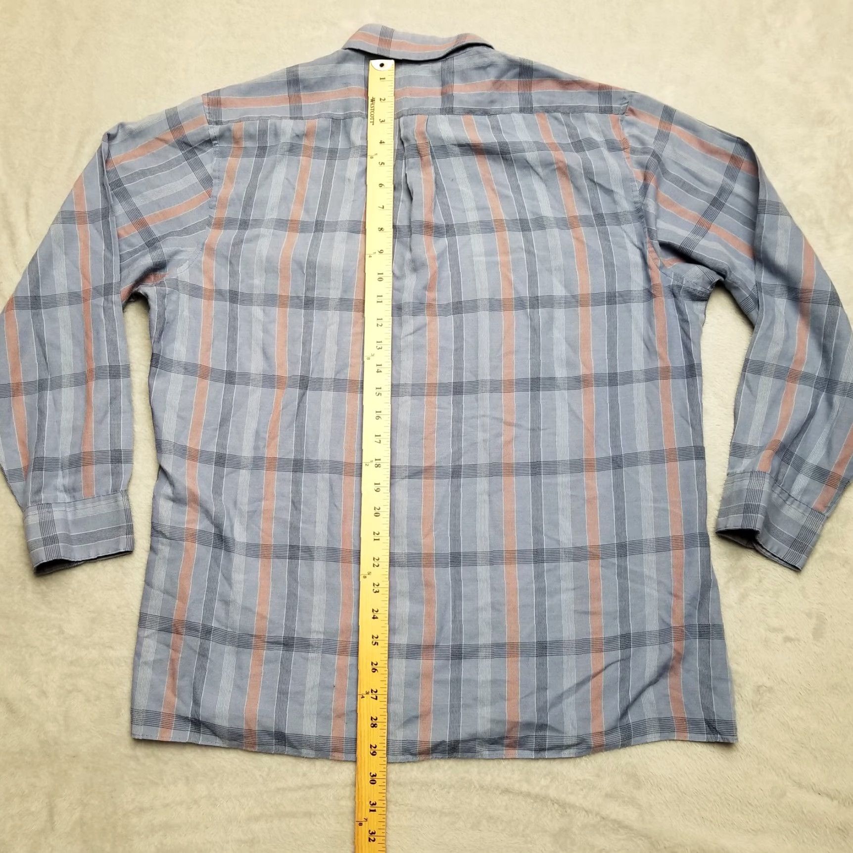 Vintage Marines Club Shirt Men XL Blue Plaid Lightweight Cotton Polyester Blend Button-Up Long Sleeve Casual Gyms Outdoors American Size US XL / EU 56 / 4 - 7 Thumbnail