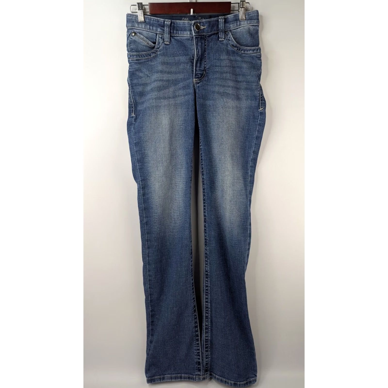 Wrangler Wrangler Willow Jeans Boots Cut Denim Stretch Ultimate Riding Jean Women Size 5 Blue 5-Pocket Design Size 27" / US 4 / IT 40 - 4 Thumbnail