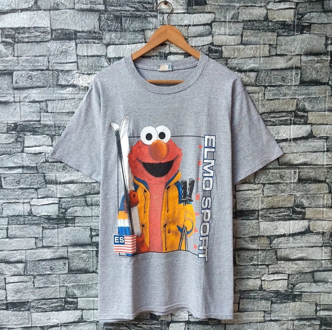 Cartoon Network Vintage 90s Sesame Street Elmo Sport Tshirt Size US L / EU 52-54 / 3 - 1 Thumbnail