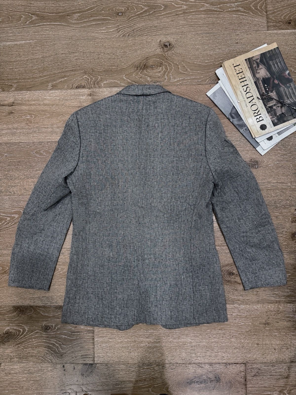 Versace Final Price. Vintage Versace textured grey wool blend blazer Size 46S - 4 Thumbnail