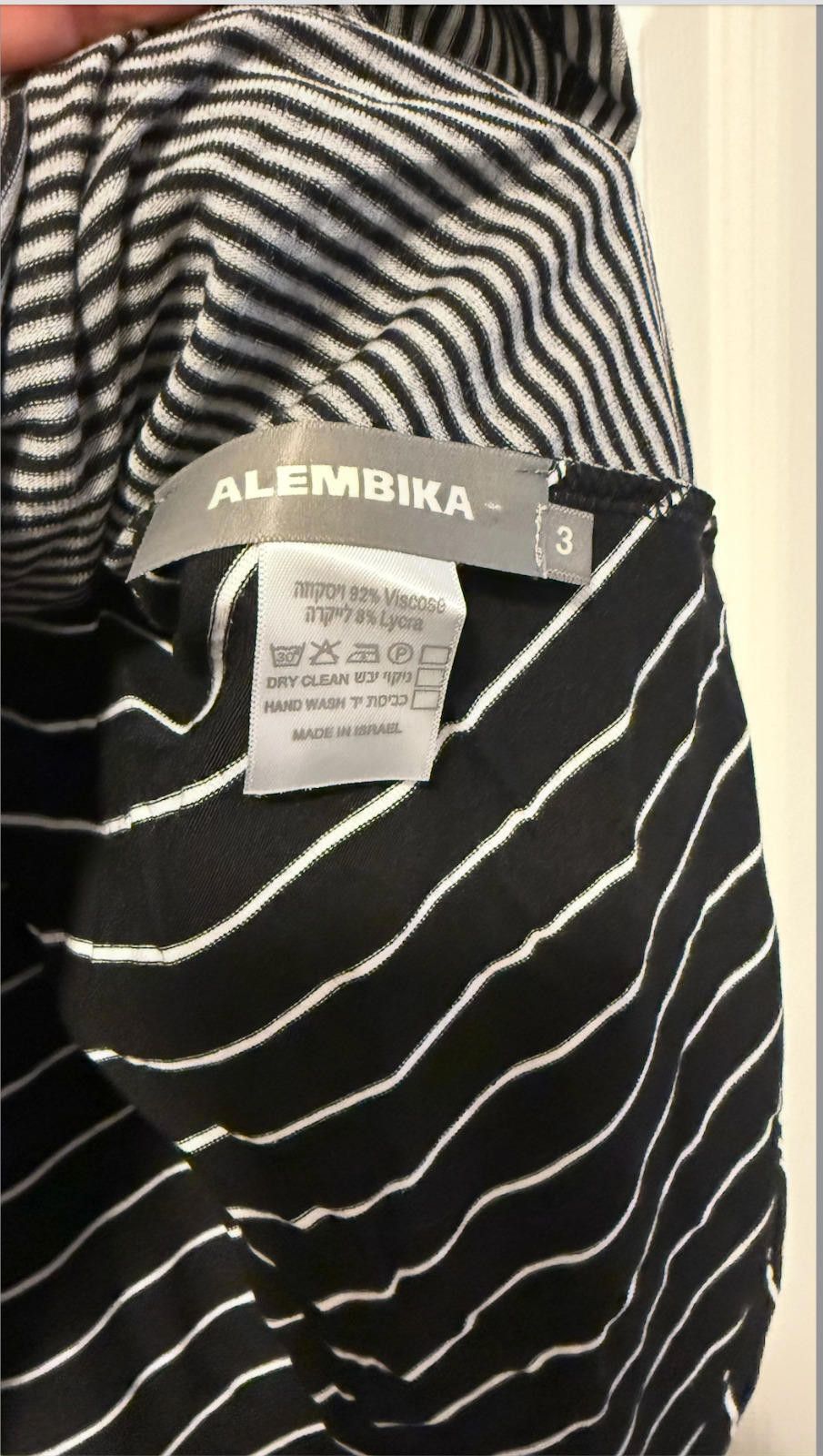 Designer Alembika Striped Sleeveless Asymmetrical Dress - Size 3 (US) Size M / US 6-8 / IT 42-44 - 2 Thumbnail