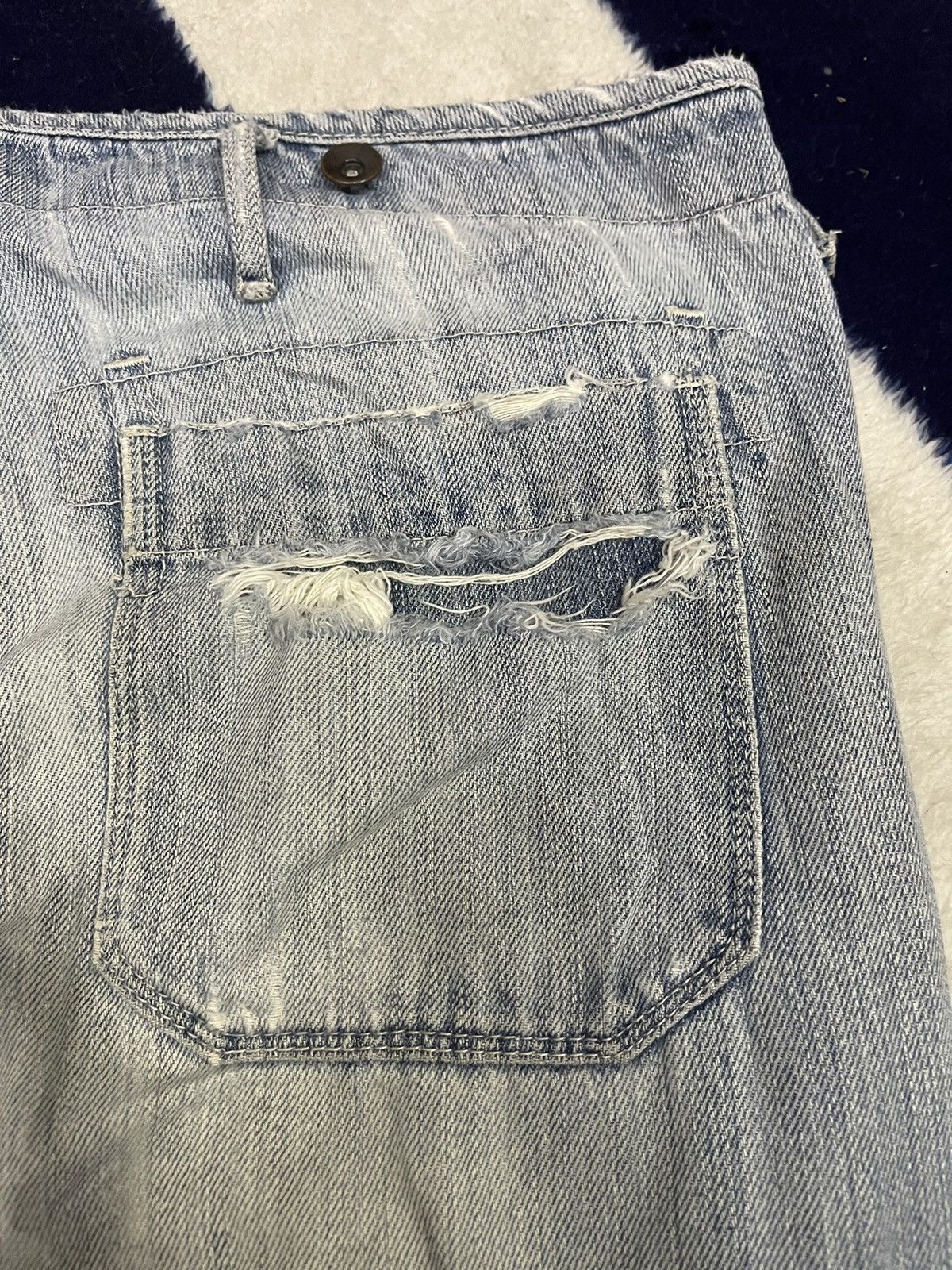 Global Work × Japanese Brand Global Work Distressed Jeans (13) Size US 36 / EU 52 - 8 Thumbnail