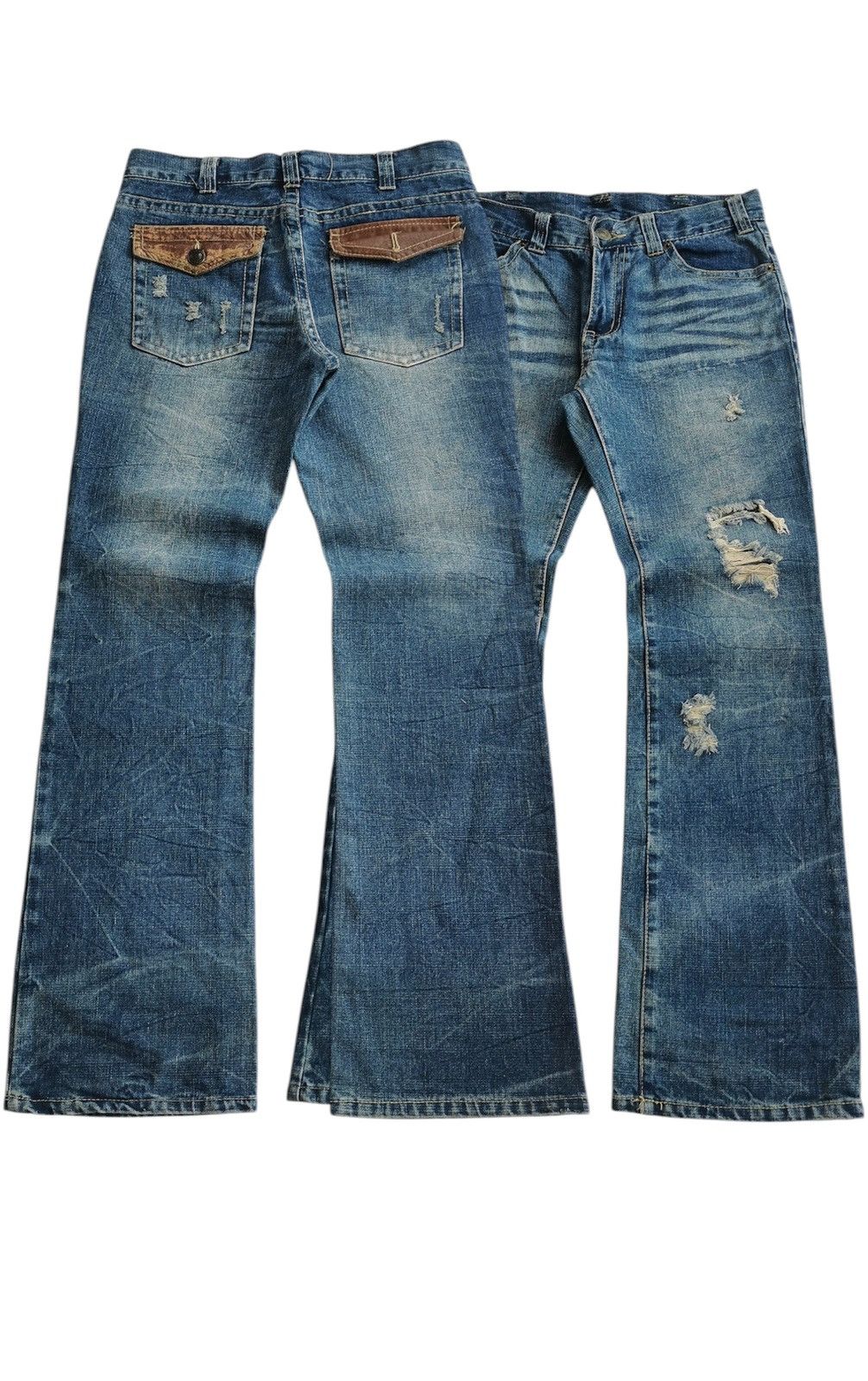 Japanese Brand Bootcut WLC.Co Japan Pigskin Leather Jeans Size US 30 / EU 46 - 1 Thumbnail