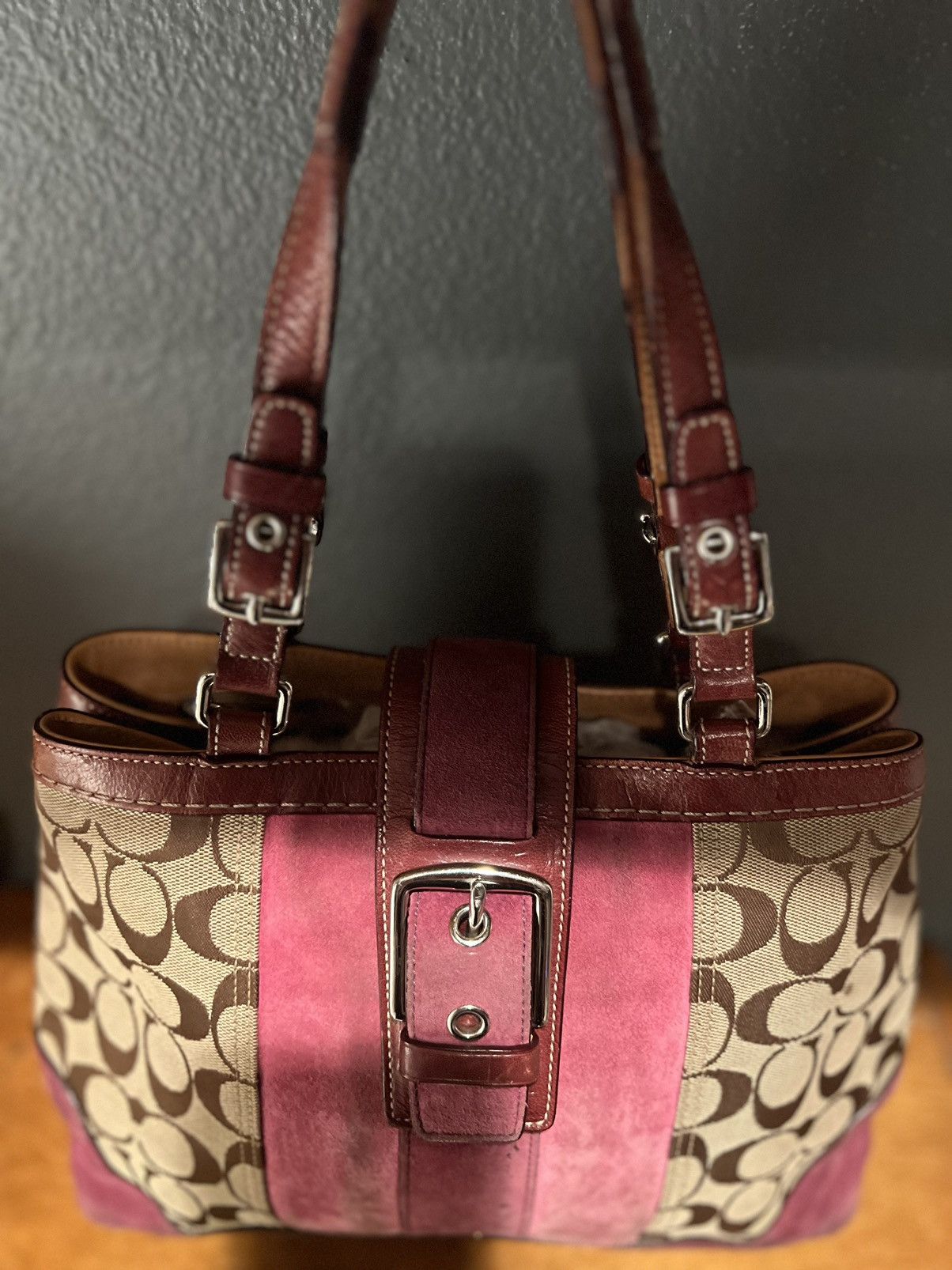 Coach Coach Womens F04Q-7056 Purple Pink Brown Size ONE SIZE - 9 Thumbnail