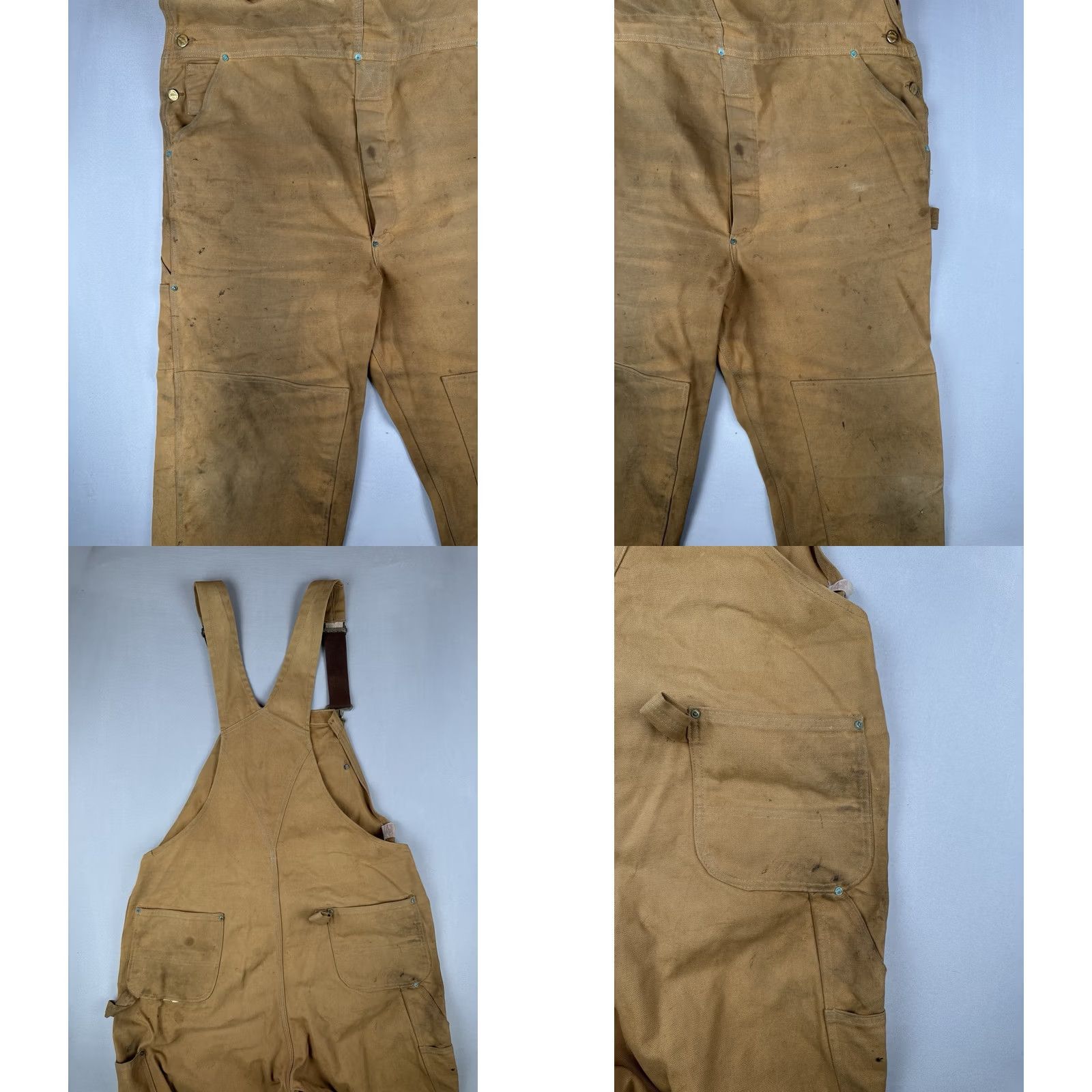 Carhartt VINTAGE Carhartt Overalls USA Made Union 100 Year Double Knee Distressed Brown Mens 42 Size US 42 / EU 58 - 9 Thumbnail
