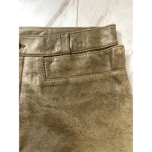 Dirk Bikkembergs Olive Green Bikkembergs Leather Trousers Size US 30 / EU 46 - 7 Thumbnail