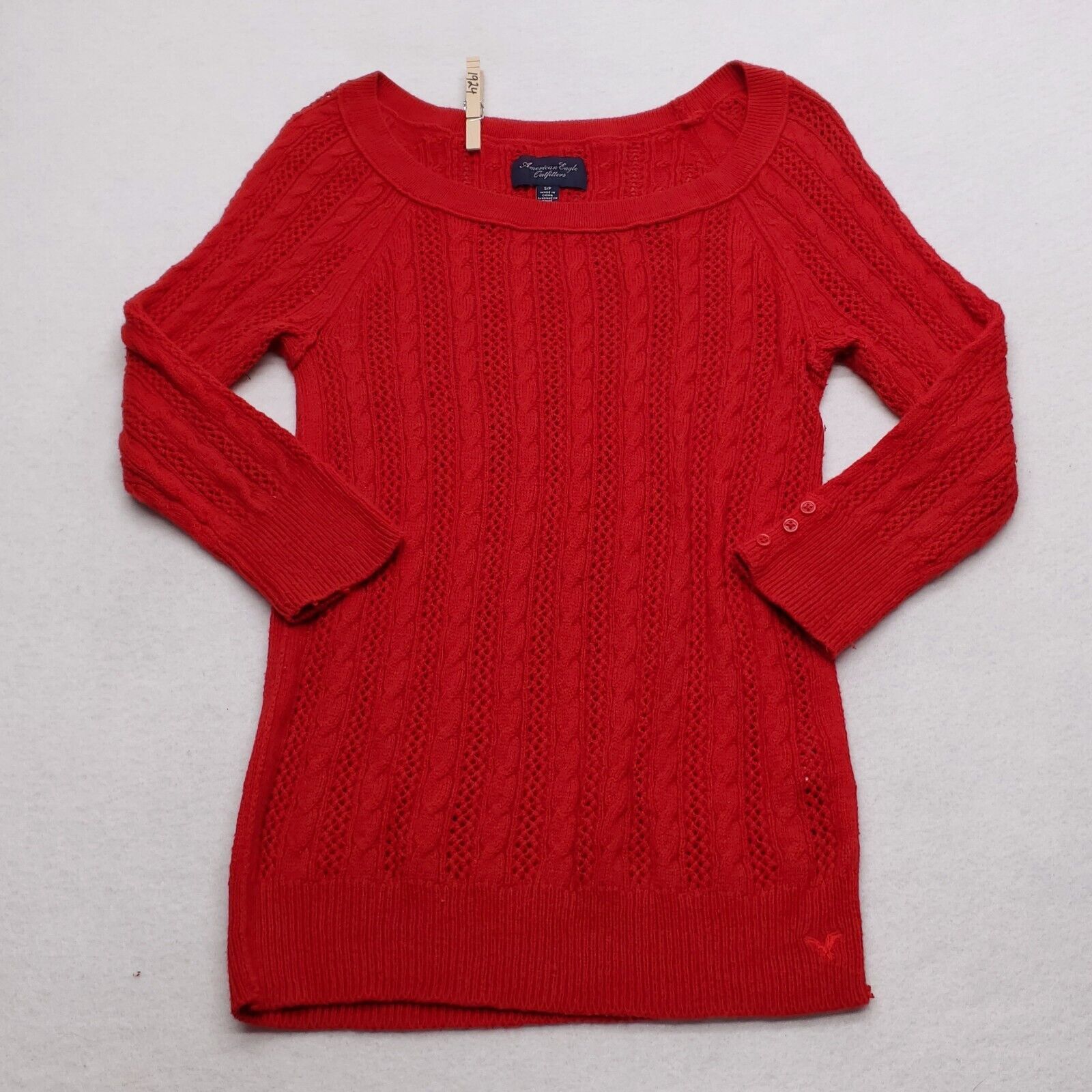 American Eagle Outfitters American Eagle Pullover Cotton Sweater Womens Size S Red Size S / US 4 / IT 40 - 2 Thumbnail
