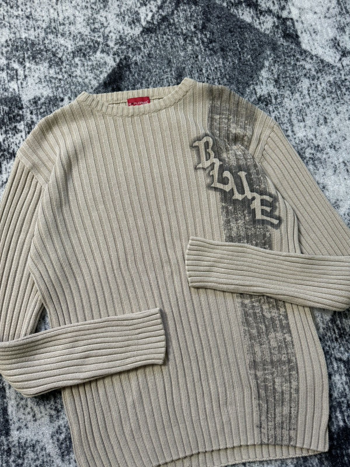 Japanese Brand Vintage Diesel Style Ribbed Avant Garde Sweater Y2K 90s Size US L / EU 52-54 / 3 - 5 Thumbnail