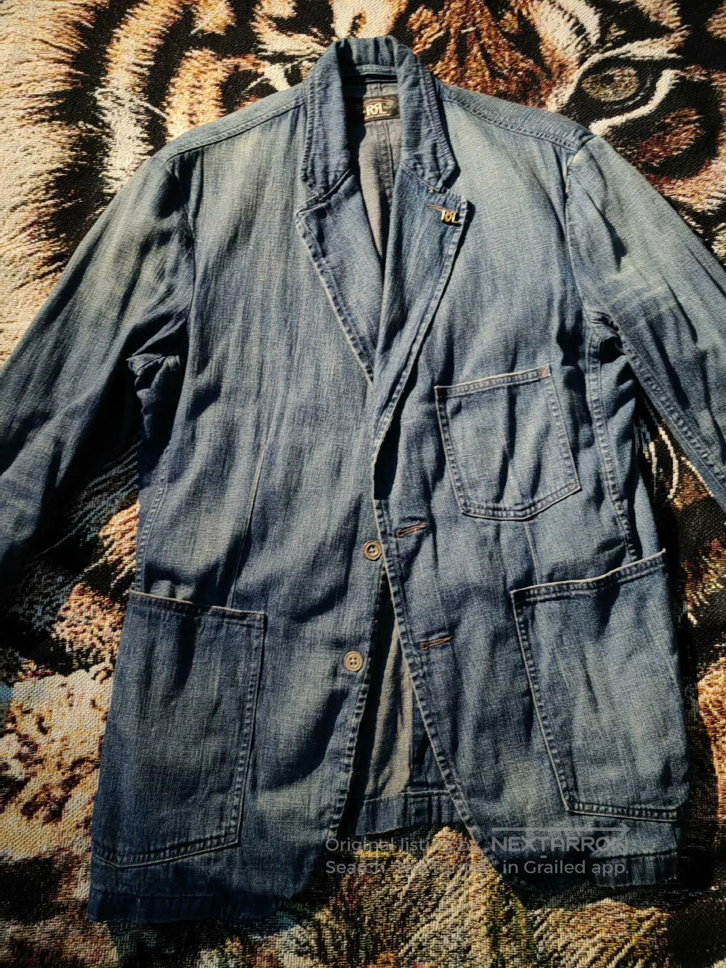 RRL Ralph Lauren Double RL RRL Washed Denim Blazer. Size US M / EU 48-50 / 2 - 1 Thumbnail
