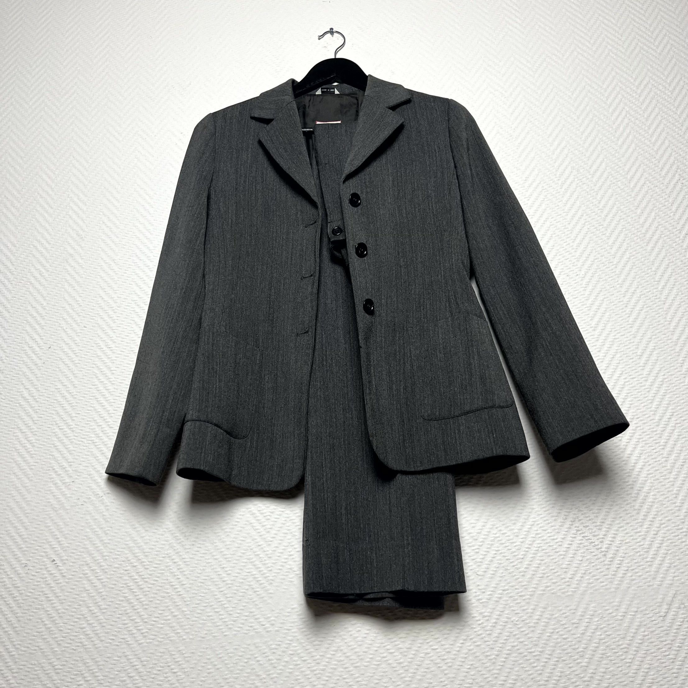 MAX&Co. Max Mara Gray Suit Blazer Pants Wool Blend IT38 US6 Size XS / US 0-2 / IT 36-38 - 18 Thumbnail