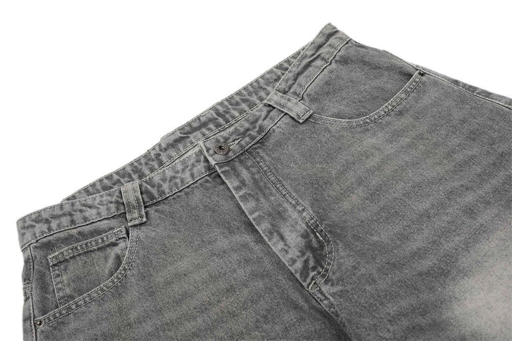 Jean Men's loose punk distressed gradient washed scimitar jeans Size US 32 / EU 48 - 3 Thumbnail