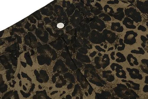 Japanese Brand × Jean Punk distressed leopard print loose casual denim work shorts Size US 32 / EU 48 - 4 Thumbnail