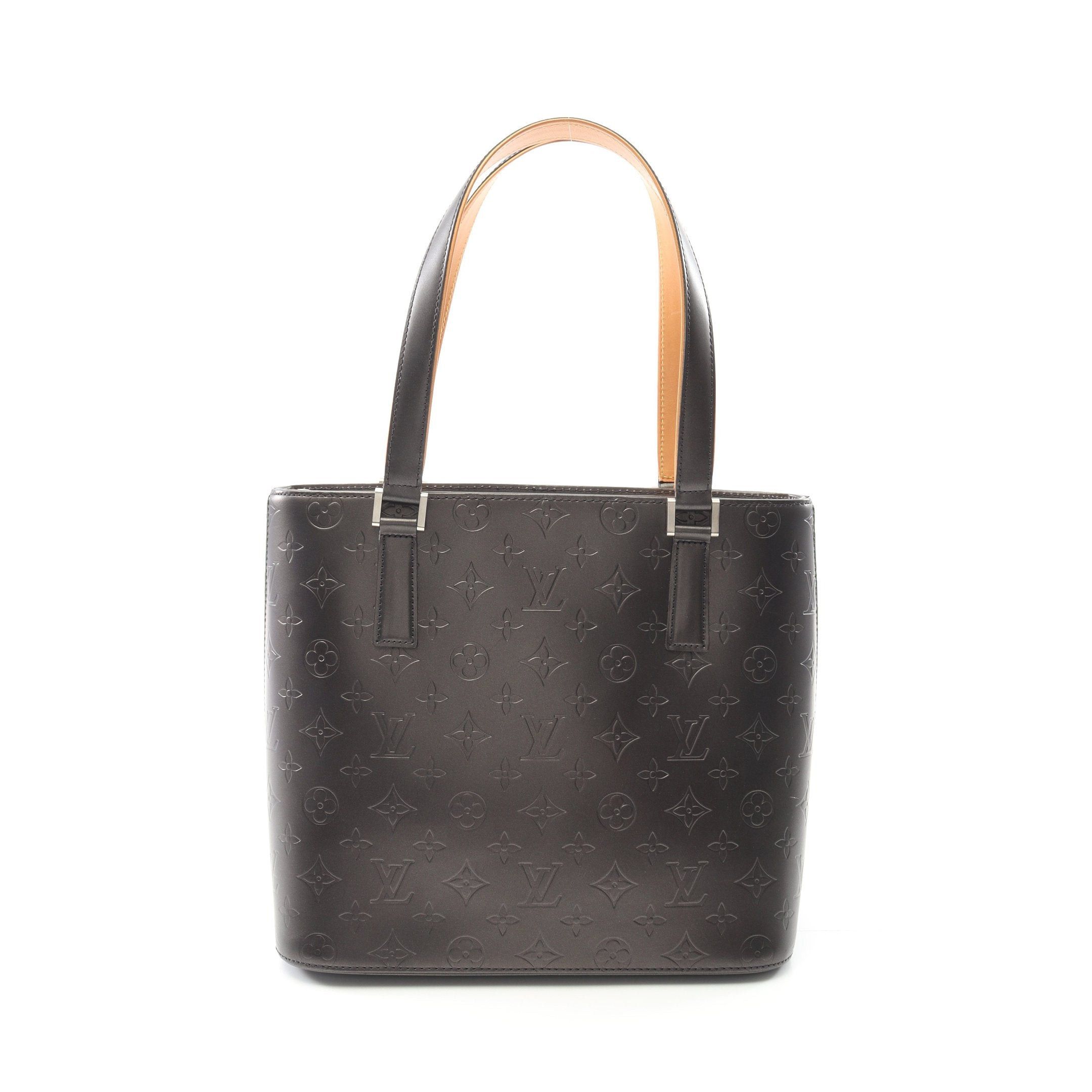 Louis Vuitton Louis Vuitton Stockton Monogram Mat Noir Handbag Leather Black Size ONE SIZE - 1 Thumbnail