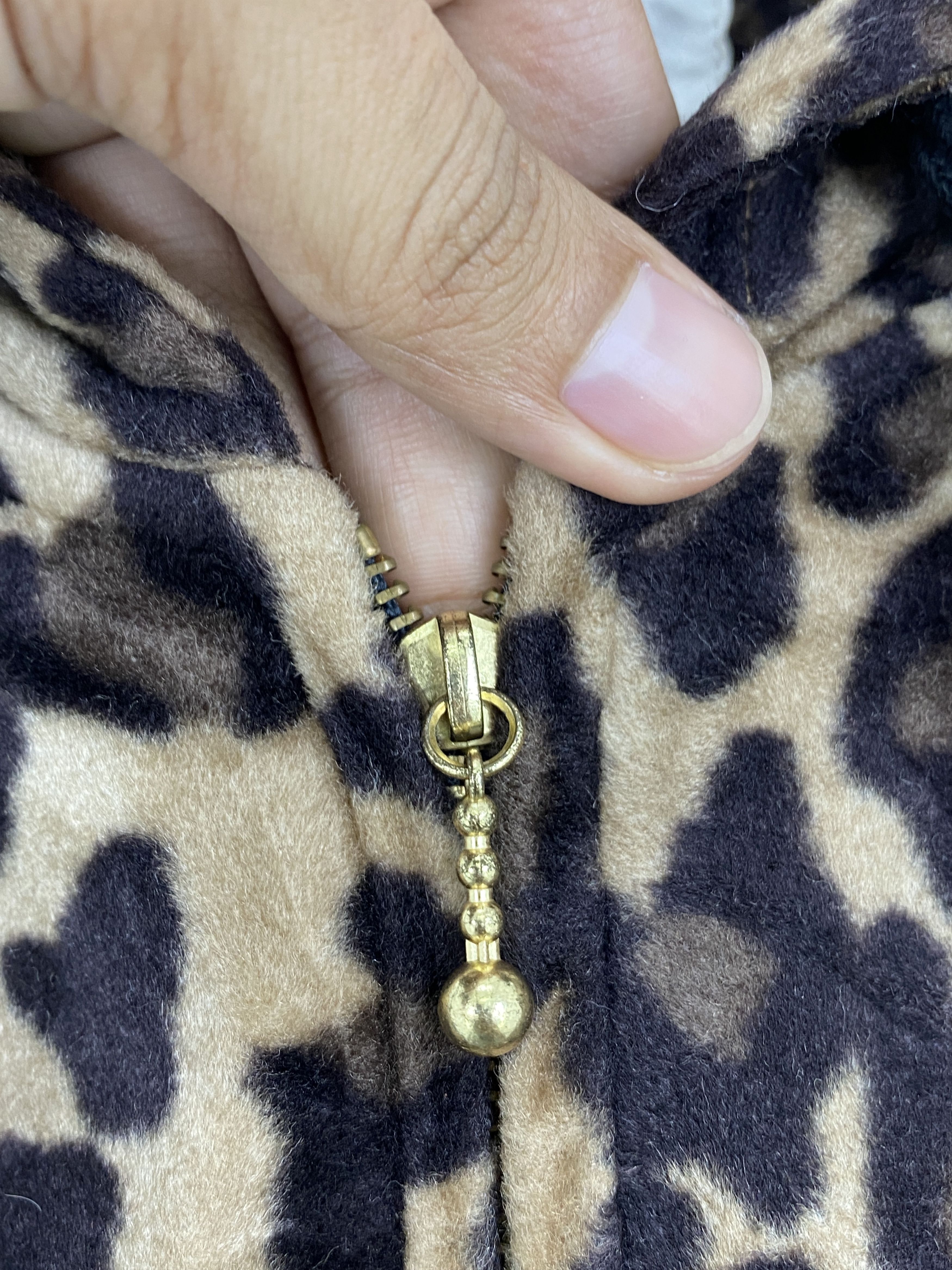 Japanese Brand Vtg Japanese Brand Leopard Print Hooded Wool Jacket JA0051 Size US S / EU 44-46 / 1 - 9 Thumbnail