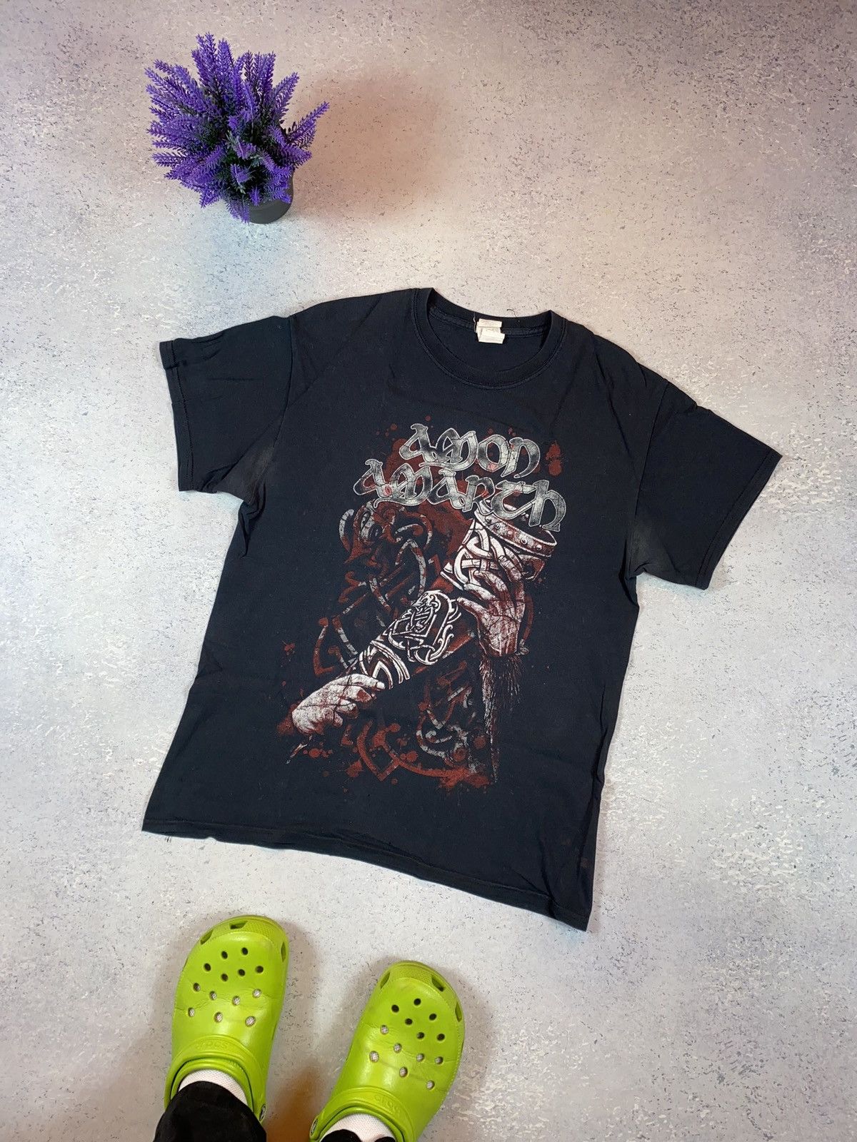 Band Tees × Vintage Vintage Amon Amarth Men’s Black T-shirt With Big Logo Size US M / EU 48-50 / 2 - 1 Thumbnail