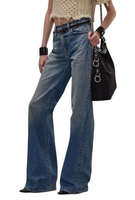 R13 CHARLOTTE 26 Merrin Blue Faded Flared High PF25 86831 Size 26" / US 2 / IT 38 - 1 Thumbnail