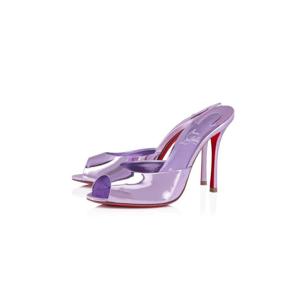 Christian Louboutin o1s1wg111025 Mules in Purple Size US 5 / IT 35 - 2 Thumbnail