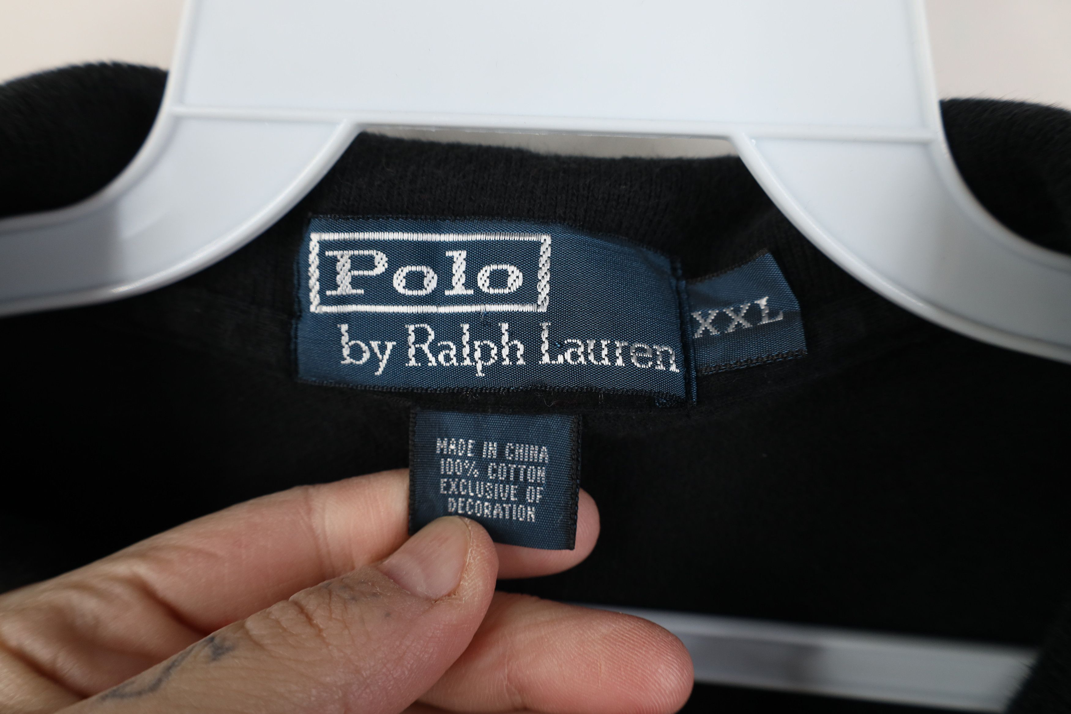 Ralph Lauren Vintage 90s Ralph Lauren Pique Cotton Golf Polo Shirt Black Size US XXL / EU 58 / 5 - 7 Thumbnail