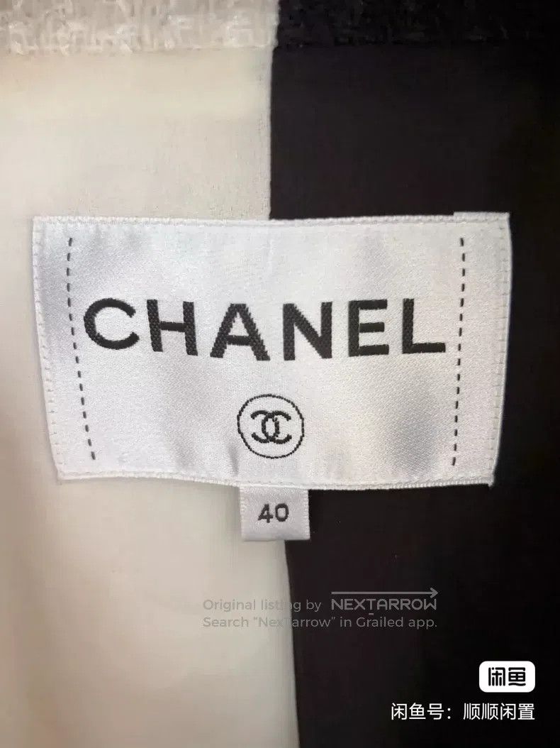 Chanel Chanel Black and white colour-blocked coat Size S / US 4 / IT 40 - 2 Thumbnail