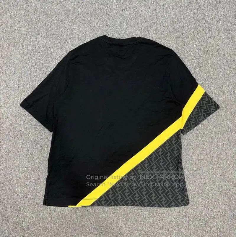 Fendi Fendi Black Cotton Men's T-Shirt with Graphic Detail . Size US L / EU 52-54 / 3 - 2 Thumbnail
