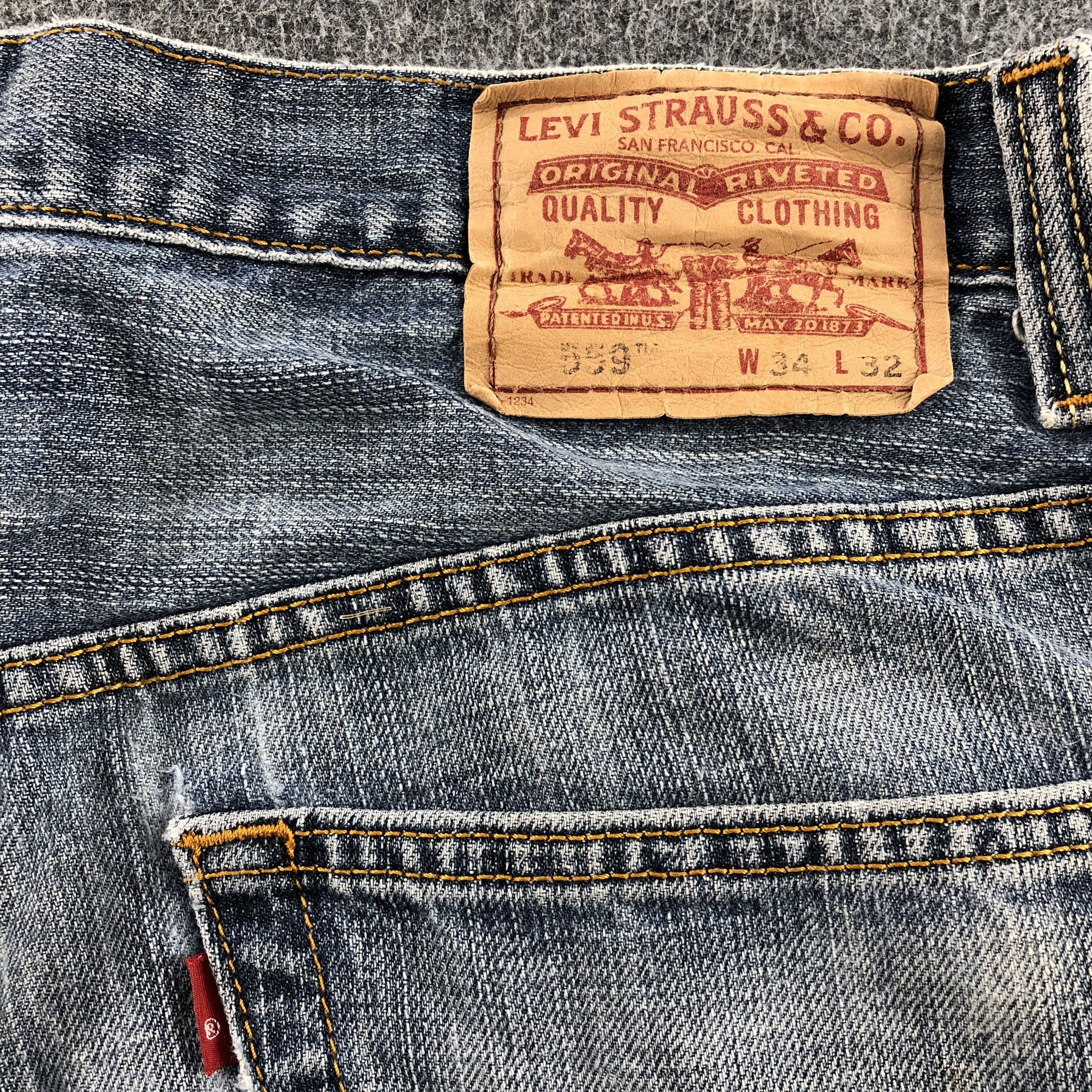 Levi's Blue Wash Vintage Levis 559 Jeans-J1188 Size US 33 - 5 Thumbnail