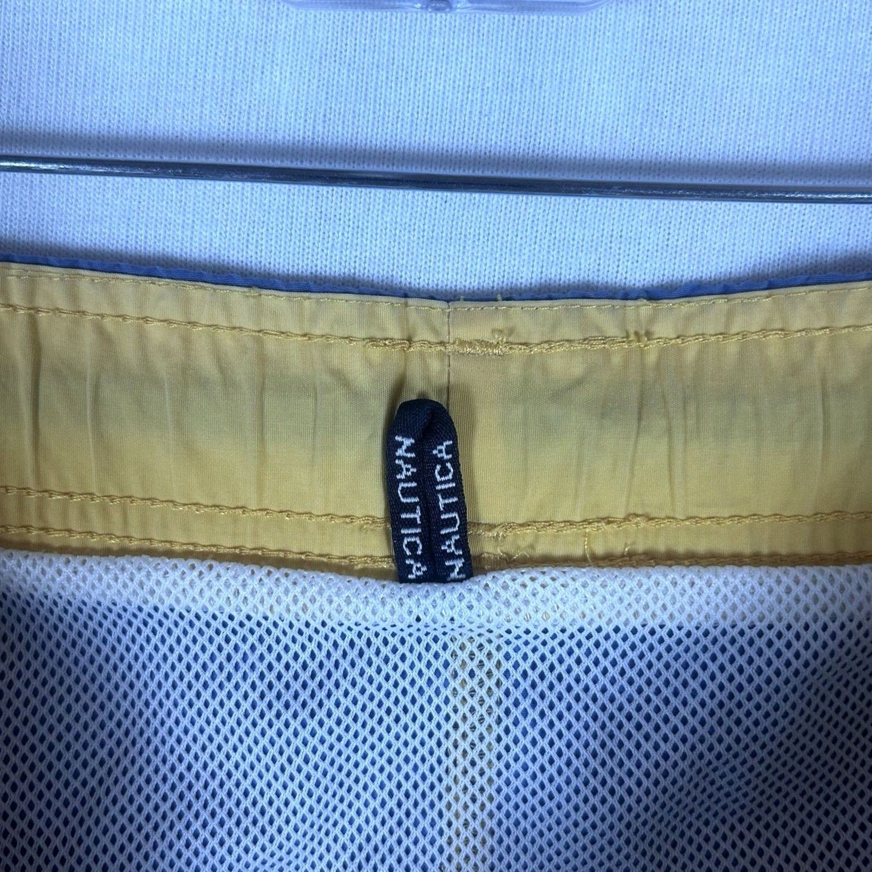 Nautica Nautica Surf Board Shorts Mens M Blue Lined Nylon Beach Trunks Colorblock 90s/Aloha/Hawaiian Beach Mens Size US 31 - 2 Thumbnail