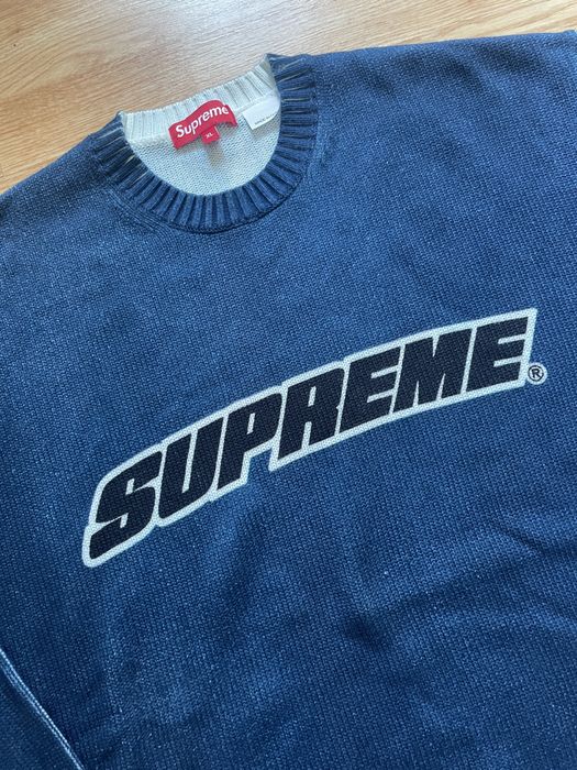 Supreme Supreme printed washed sweater brand new xl | Grailed
