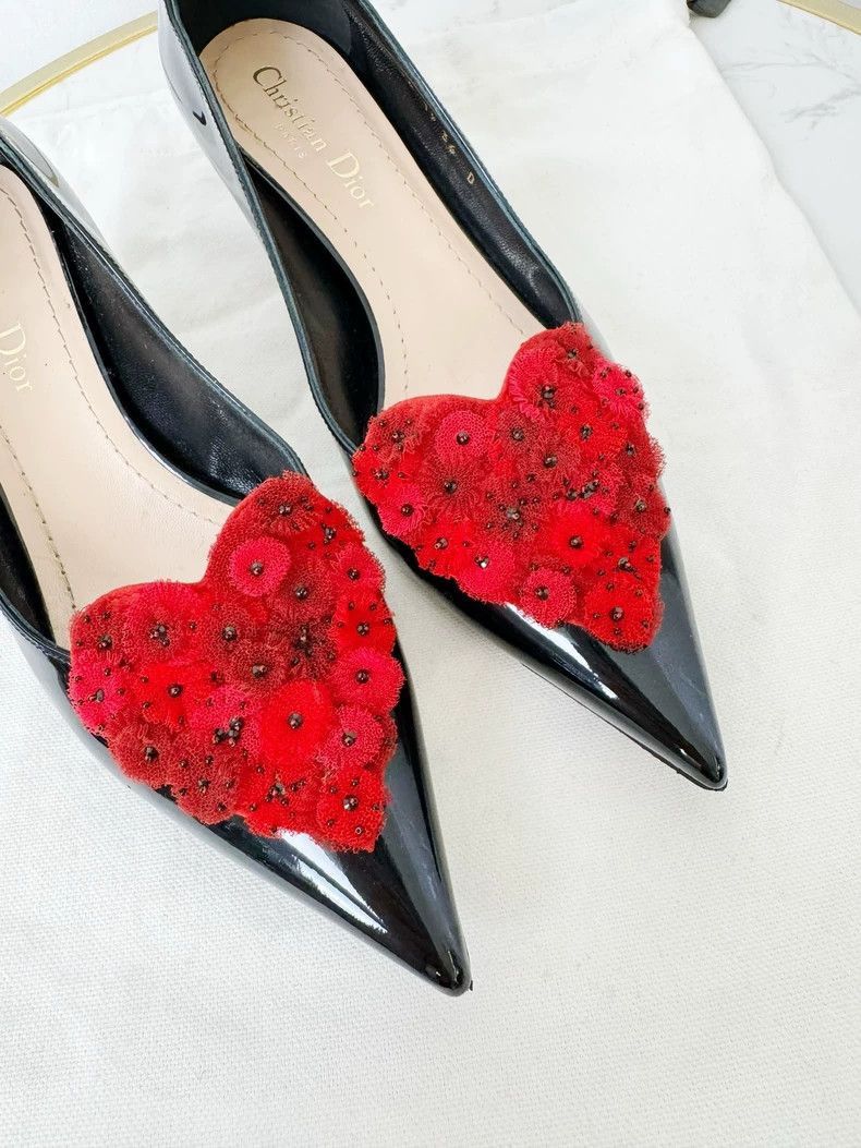 Dior Dior Pointed Flats with Heart Design-2506 Size US 5.5 / IT 35.5 - 2 Thumbnail