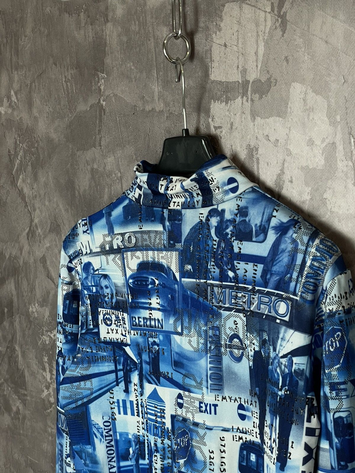 Affliction × Vintage Y2K abstract rhinestone overprint mesh top japan jpg style Size L / US 10 / IT 46 - 6 Thumbnail