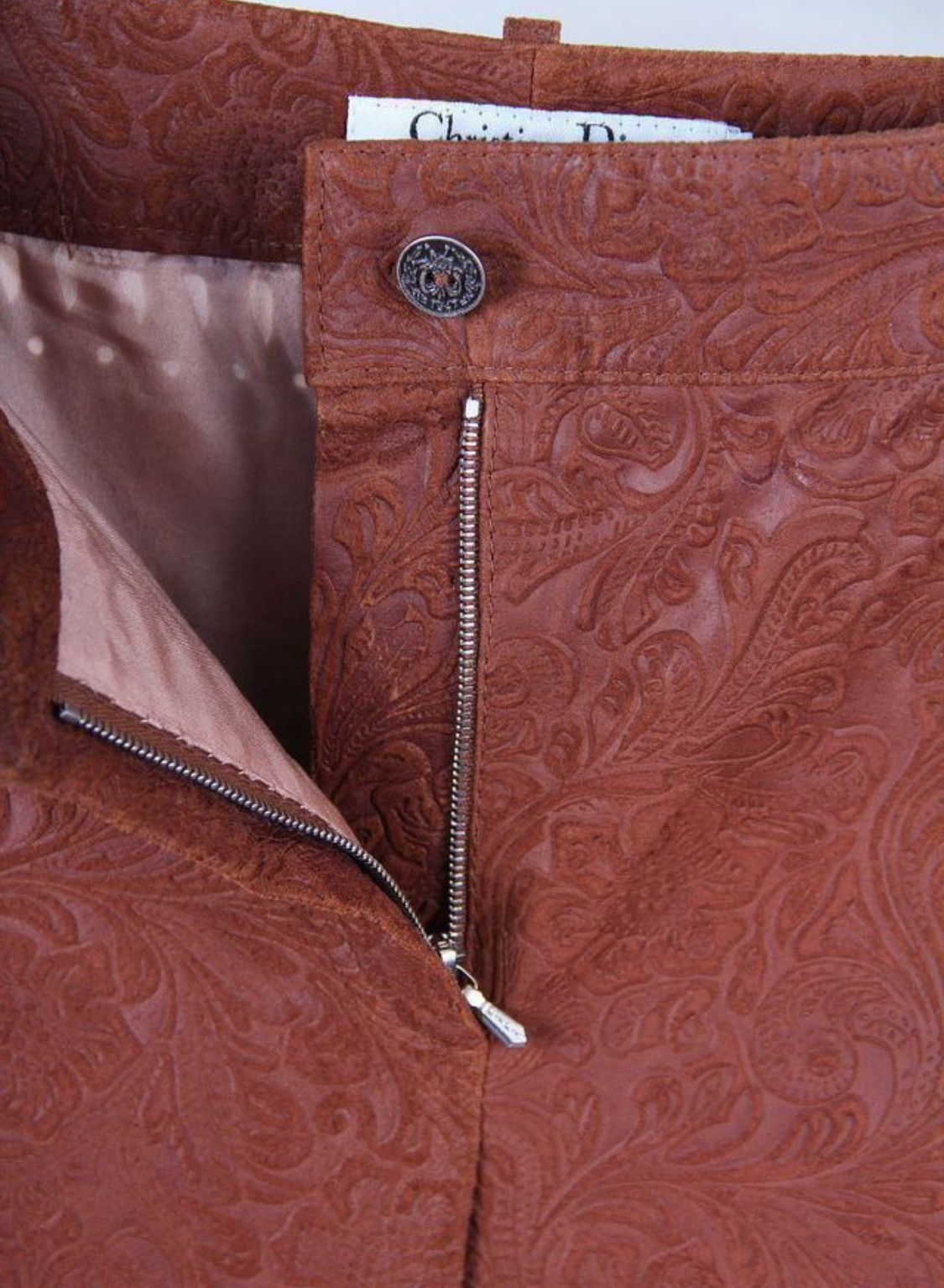 Dior Christian Dior Patterns Detail Leather Pants Size 28" / US 6 / IT 42 - 6 Thumbnail