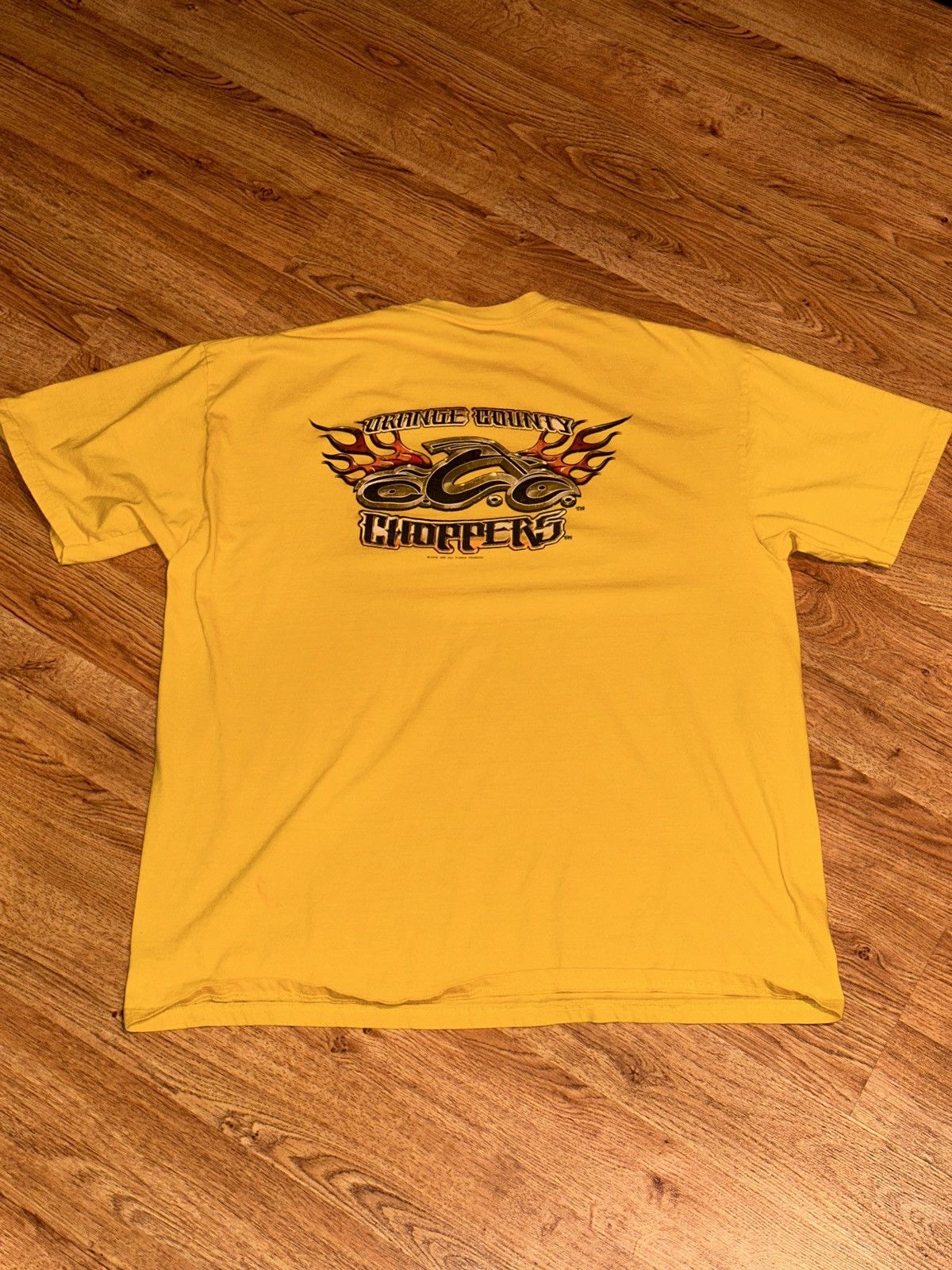 Vintage VTG Y2K 2000s OCC Orange County Choppers Yellow Tee 2XL Size US XXL / EU 58 / 5 - 5 Thumbnail