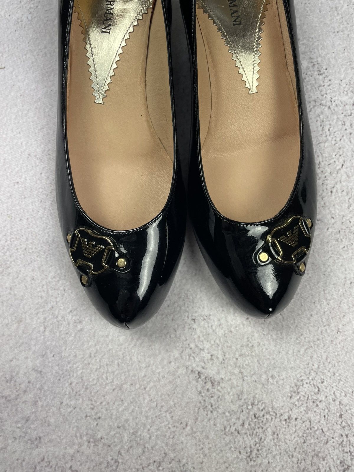 Emporio Armani × Vintage Emporio Armani Womens Heels boat Size 39 Size US 9 / IT 39 - 8 Thumbnail