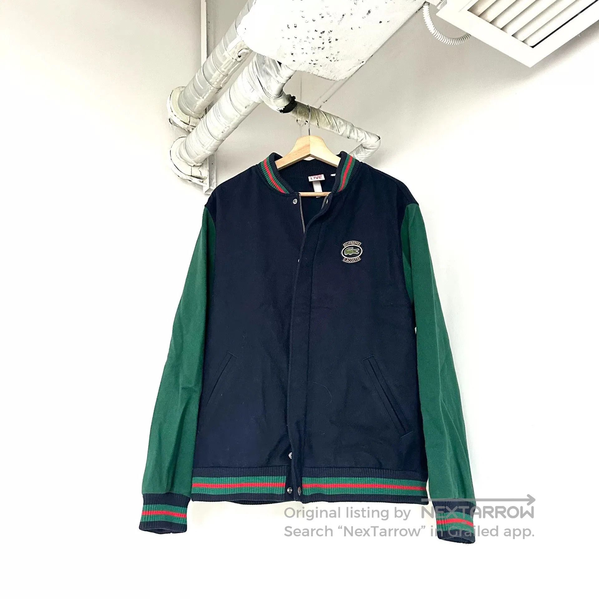 Supreme Supreme x Lacoste Embroidered Baseball Jacket. Size US L / EU 52-54 / 3 - 2 Thumbnail